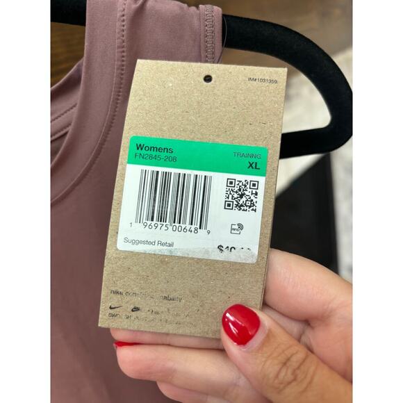 Nike Women's Mauve One Classic  Dri-FIT Cropped Tank Top Size XL - Picture 7 of 7